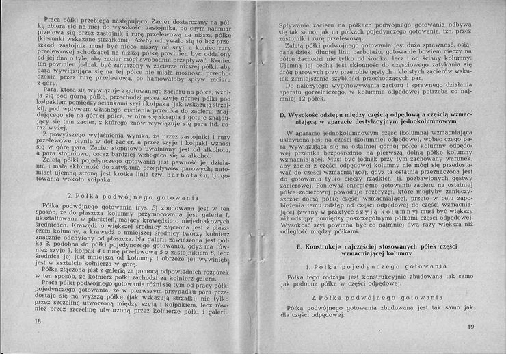 Destylacja i aparaty destylacyjne w gorzelnictwie - S. Kamienny - str 18 - 19.jpg