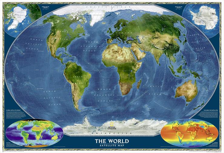 Mapy National Geographic. 539 map. Wysoka jakość - World Map - Satellite 2001.jpg