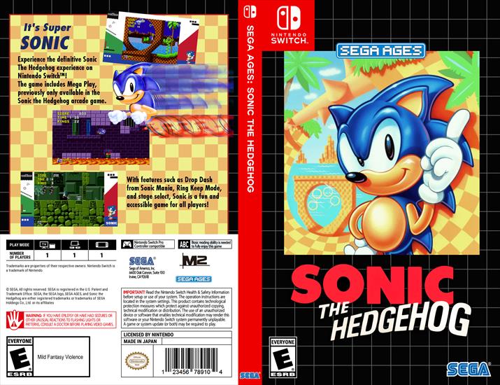  Cover Nintendo Switch - Sonic the Hedgehog Nintendo Switch - Cover.png
