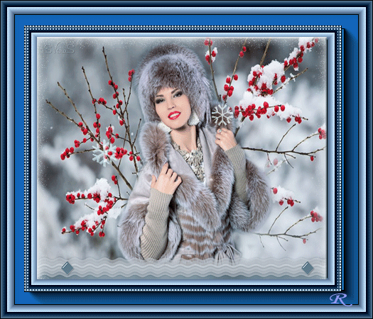 Kartki   zimowe  moje - Kobieta--i--płatki--śniegu.gif